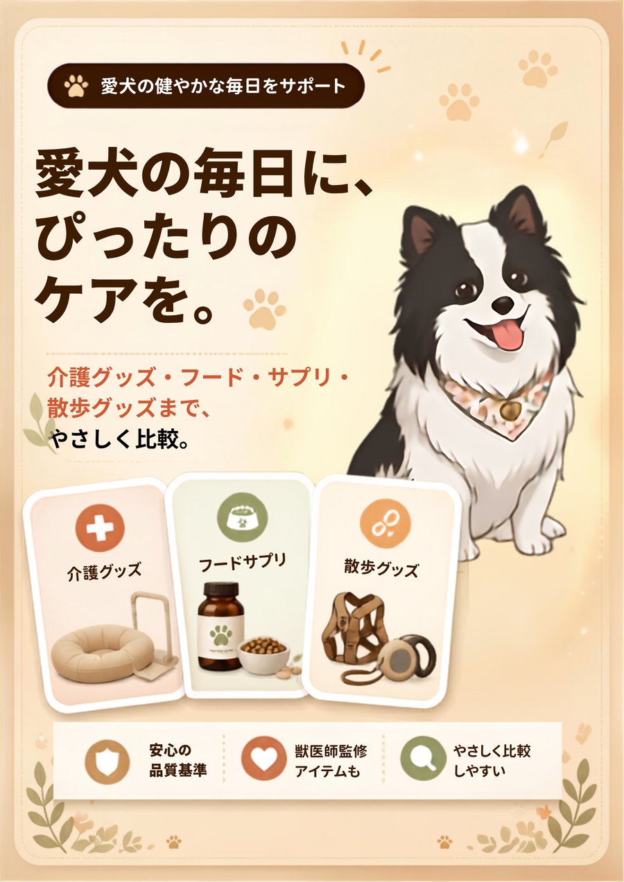愛犬の毎日に、ぴったりのケアを。