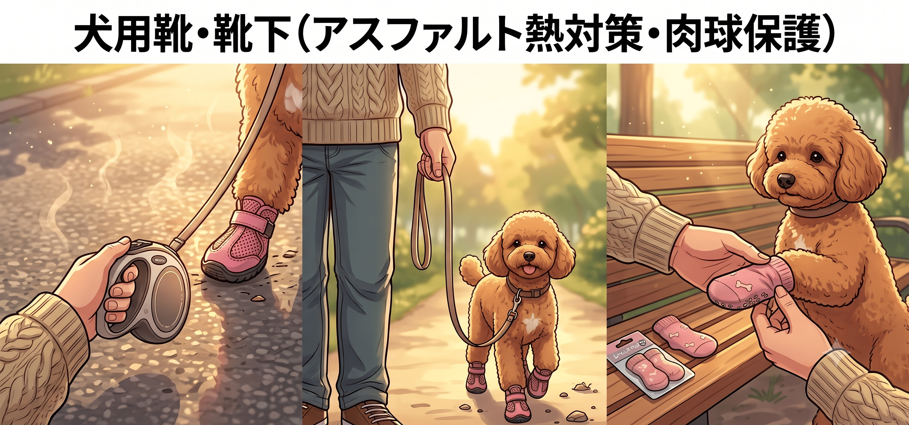 犬用靴・靴下（アスファルト熱対策・肉球保護）