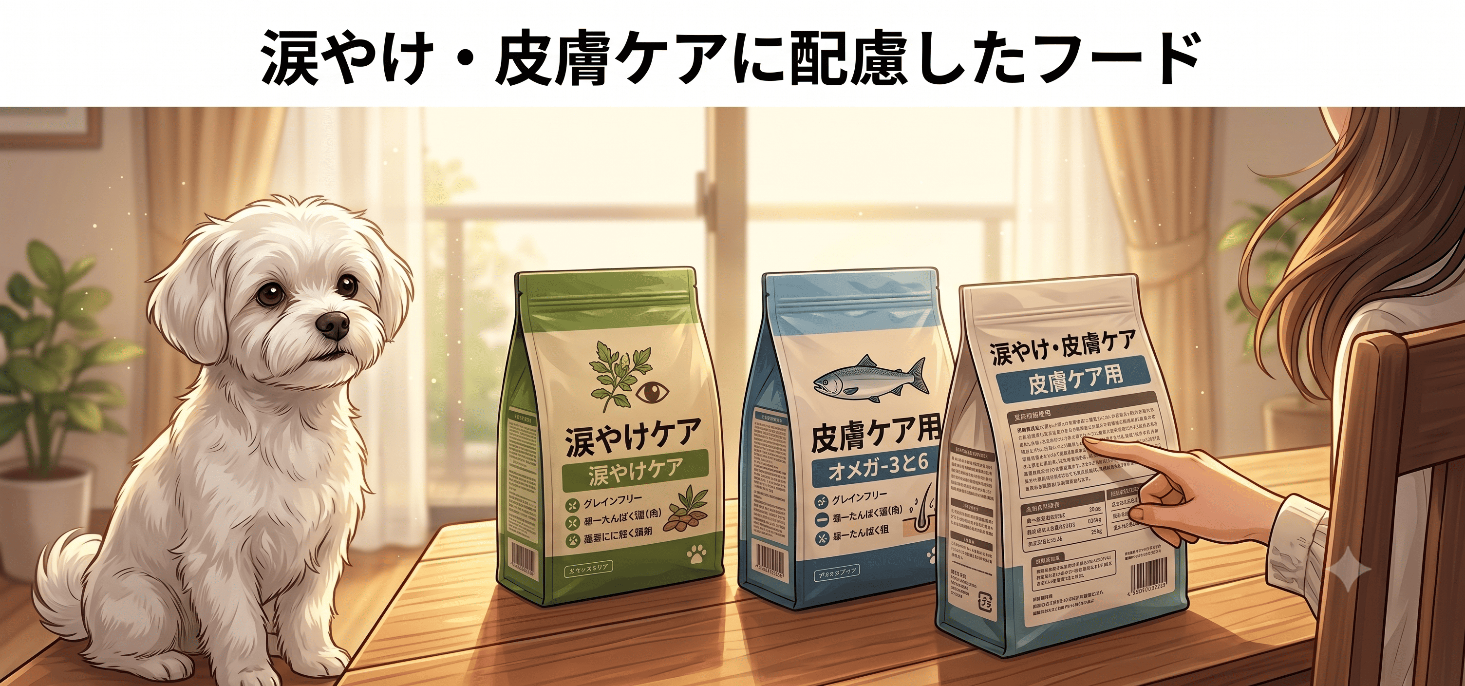 涙やけ・皮膚ケアに配慮したフード