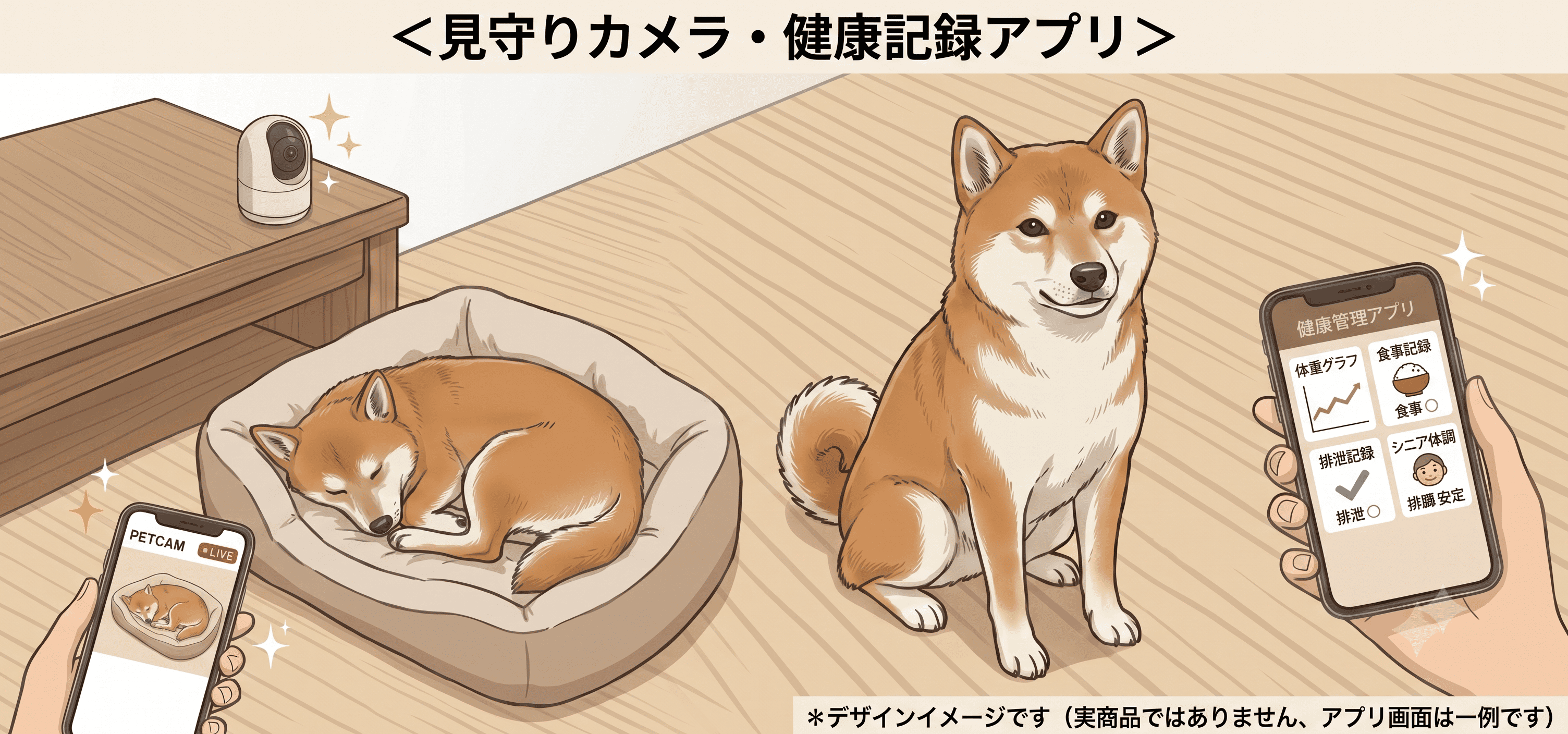 見守りカメラ・健康記録アプリ