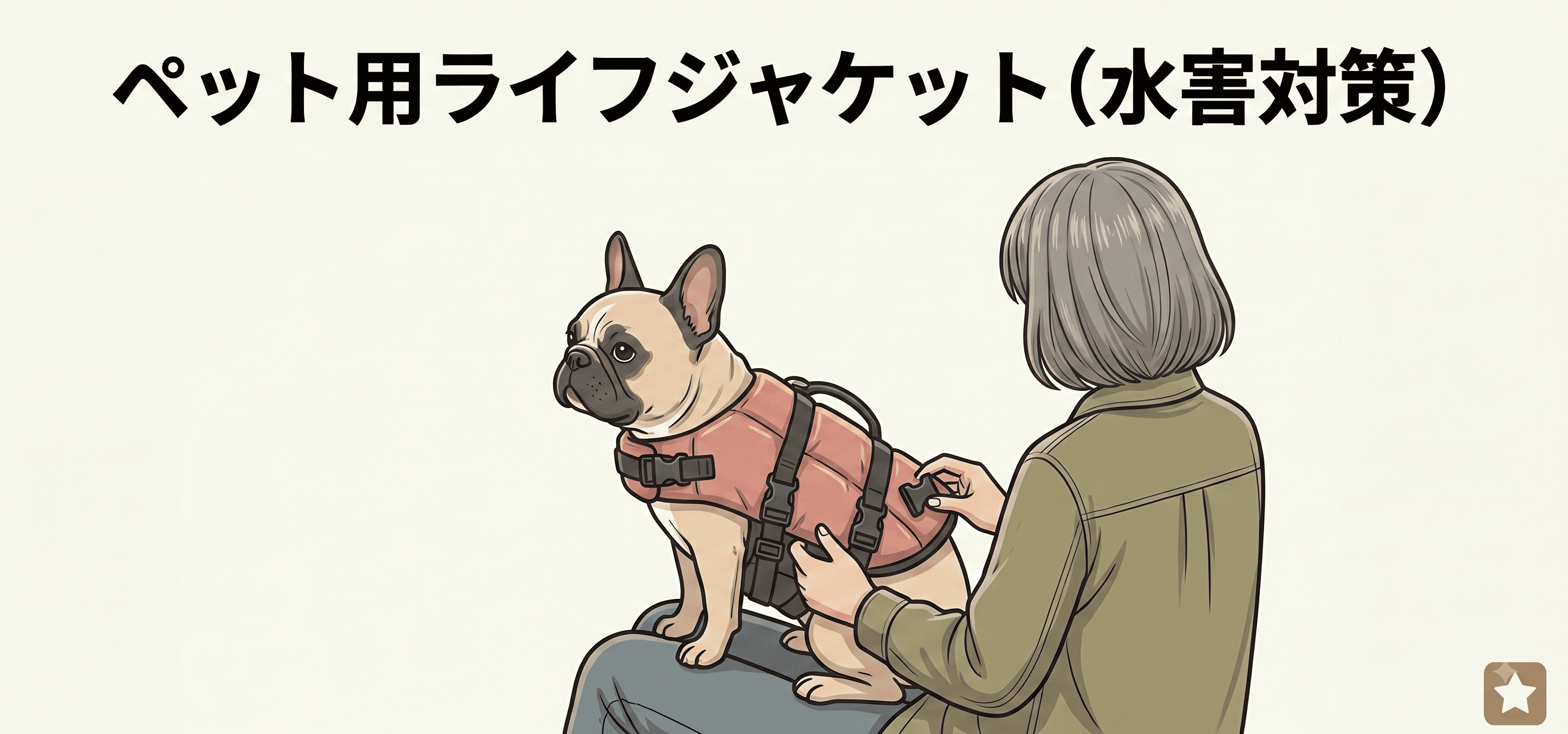 ペット用ライフジャケット（水害対策）