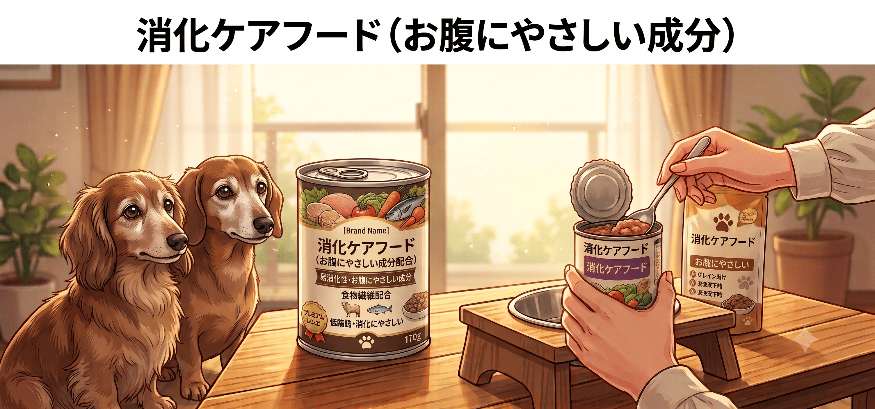 消化ケアフード（お腹にやさしい成分を配合）