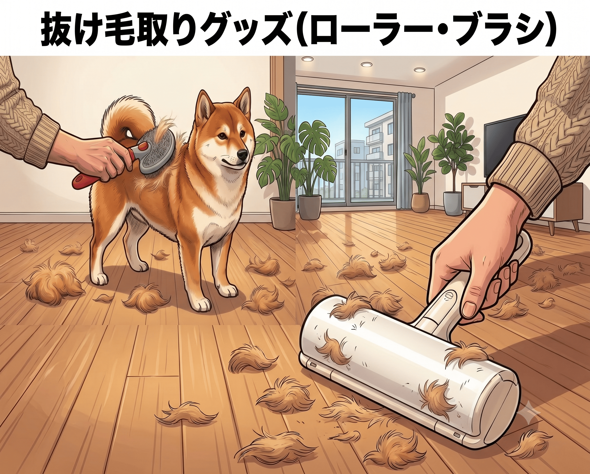 抜け毛取りグッズ（ローラー・ブラシ）