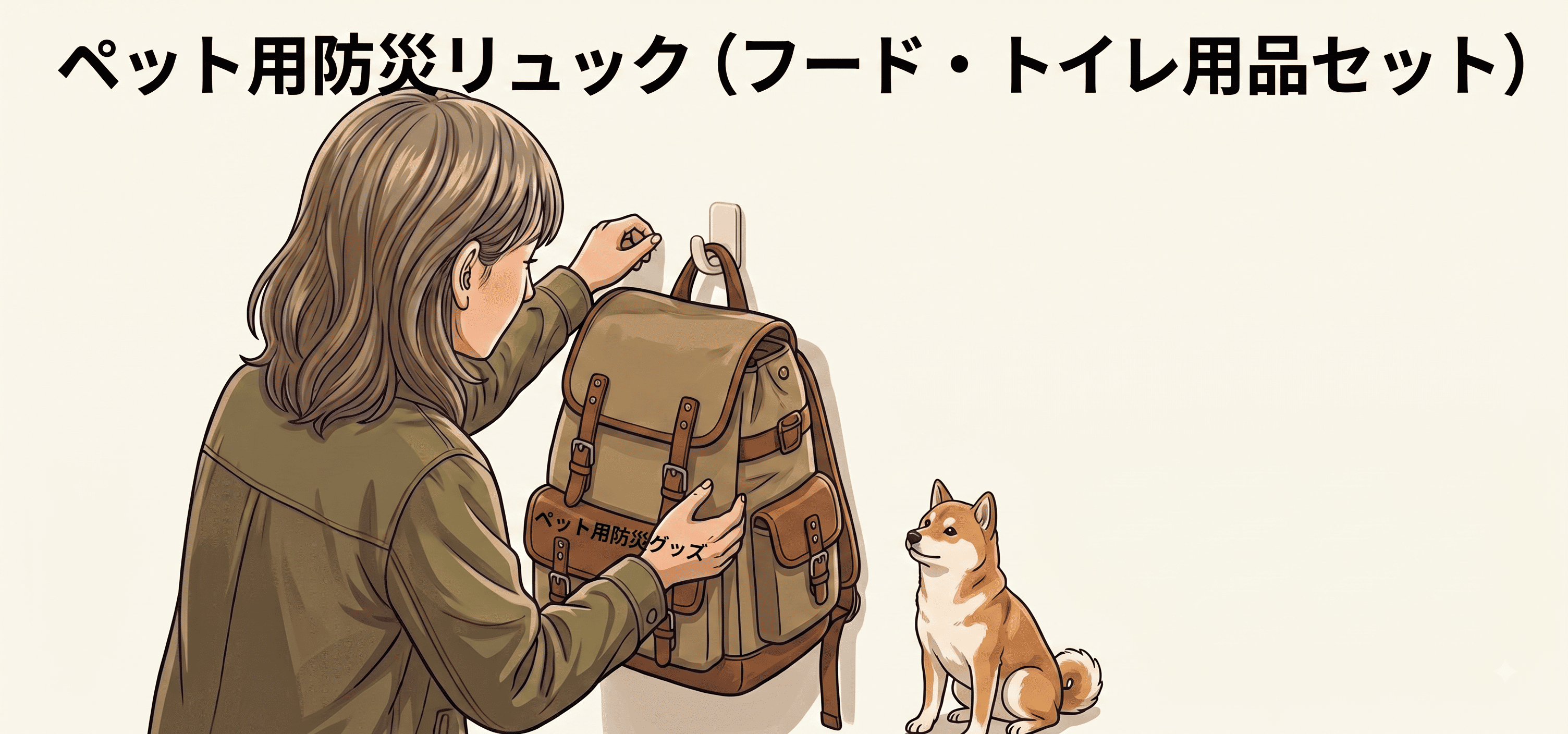 ペット用防災リュック（フード・トイレ用品セット）